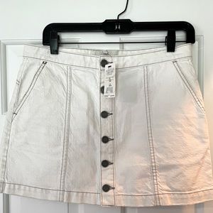 Joie white denim skirt